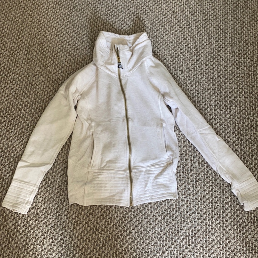 lululemon athletica White Zip-Up Hoodie